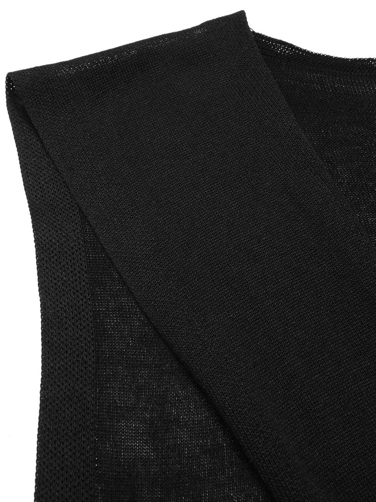 [Prevendita] Tuta lunga a righe patchwork e mantello nero anni '40
