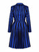 Completo uniforme a righe del Mercoledì Enid blu anni '40