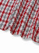 Abito gilet in tweed a quadri rosso anni '60