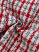 Abito gilet in tweed a quadri rosso anni '60