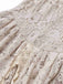 Completo abito da sposa vampiro in pizzo beige anni '30