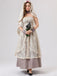 Completo abito da sposa vampiro in pizzo beige anni '30