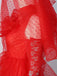 Completo abito a pois sposa fantasma Halloween rosso anni '50