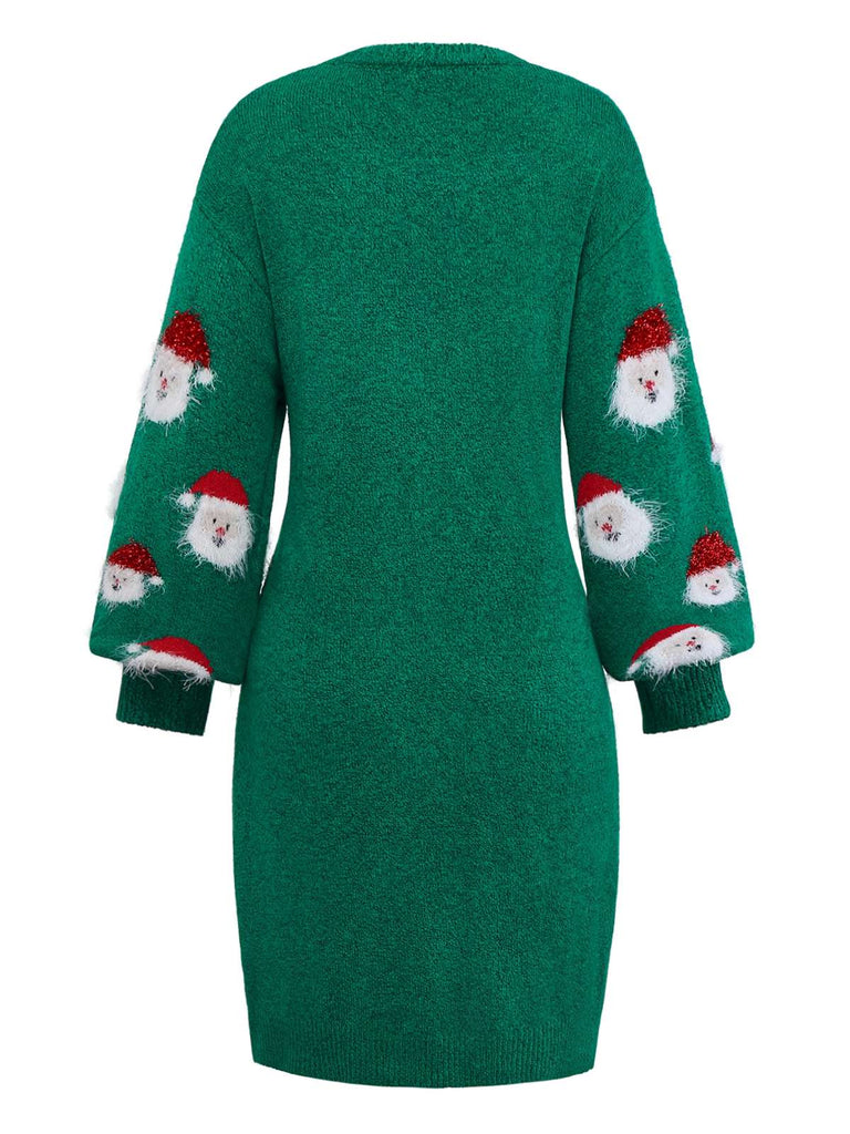 Abito maglione verde da Babbo Natale anni '60