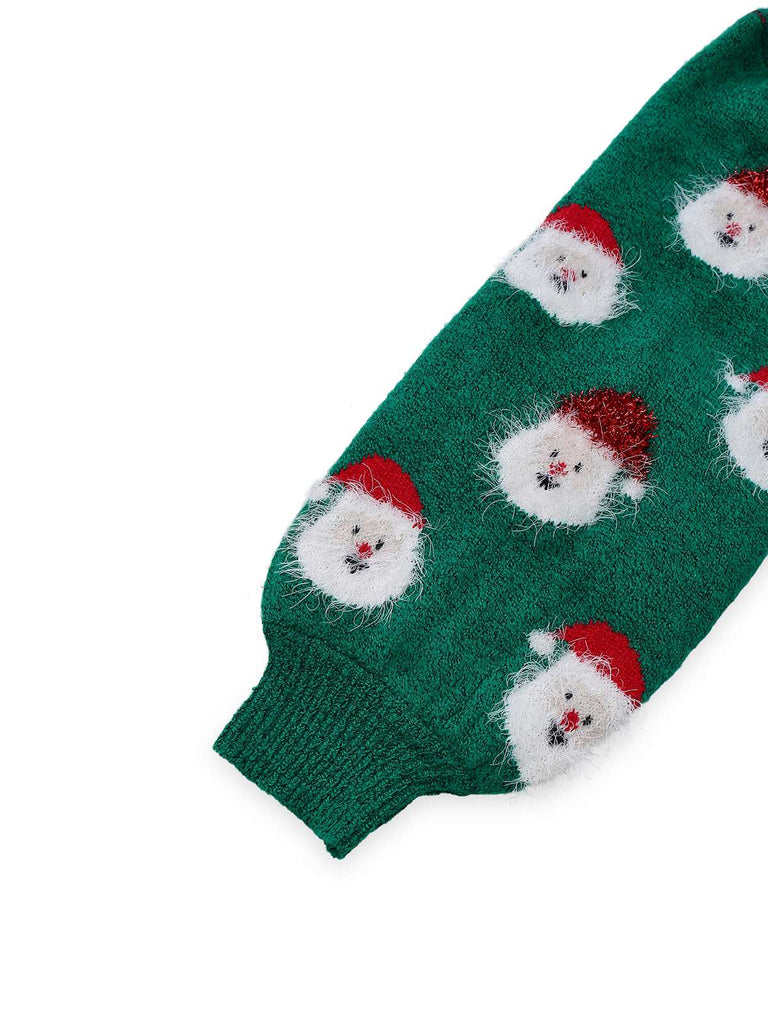 Abito maglione verde da Babbo Natale anni '60