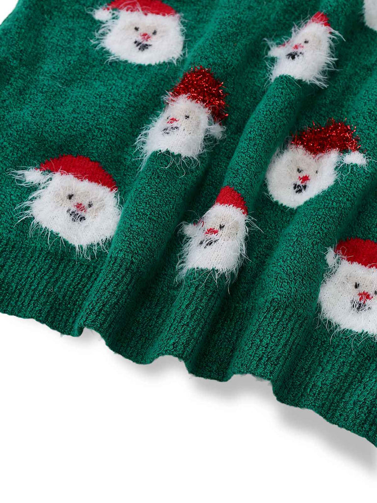 Abito maglione verde da Babbo Natale anni '60