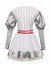 Abito a palloncino righe Pennywise Halloween argento anni '60