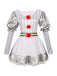 Abito a palloncino righe Pennywise Halloween argento anni '60