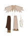 2PCS Set spaventapasseri di Halloween marrone anni '60