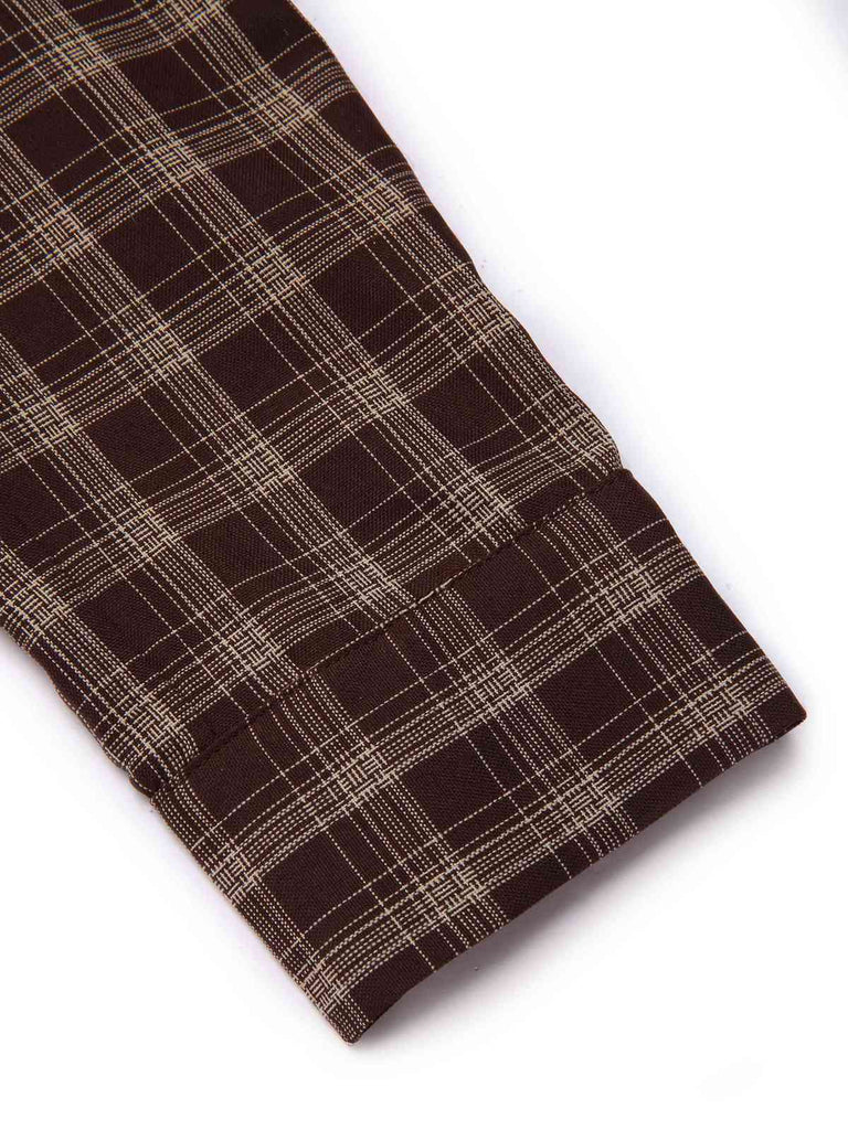 [Prevendita] 2PCS Giacca patchwork a quadri e gonna plissettata cachi anni '60