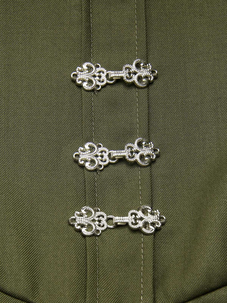 [Prevendita] 2PCS Abito vittoriano con fiocco e mantello verde anni '50
