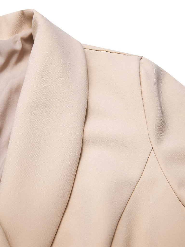 [Prevendita] Cappotto a ruota con collo a scialle colore crema anni '50