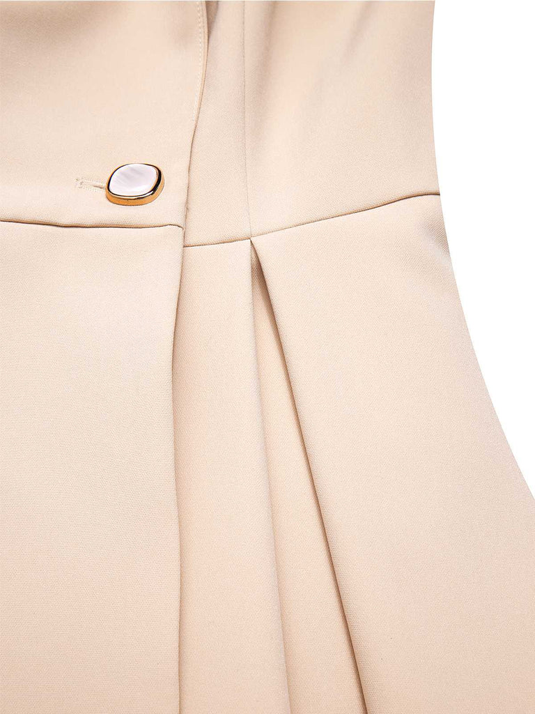 [Prevendita] Cappotto a ruota con collo a scialle colore crema anni '50
