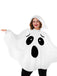 Mantello con cappuccio e fantasma Halloween bianco anni '70