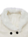Cappotto con bottoni in pelliccia sintetica rimovibile anni '40