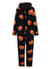 Tuta lunga con cappuccio e zucca Halloween arancione anni '30