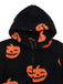 Tuta lunga con cappuccio e zucca Halloween arancione anni '30
