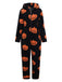 Tuta lunga con cappuccio e zucca Halloween arancione anni '30