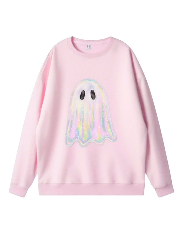Felpa vintage con fantasma Halloween anni '80
