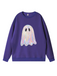 Felpa vintage con fantasma Halloween anni '80