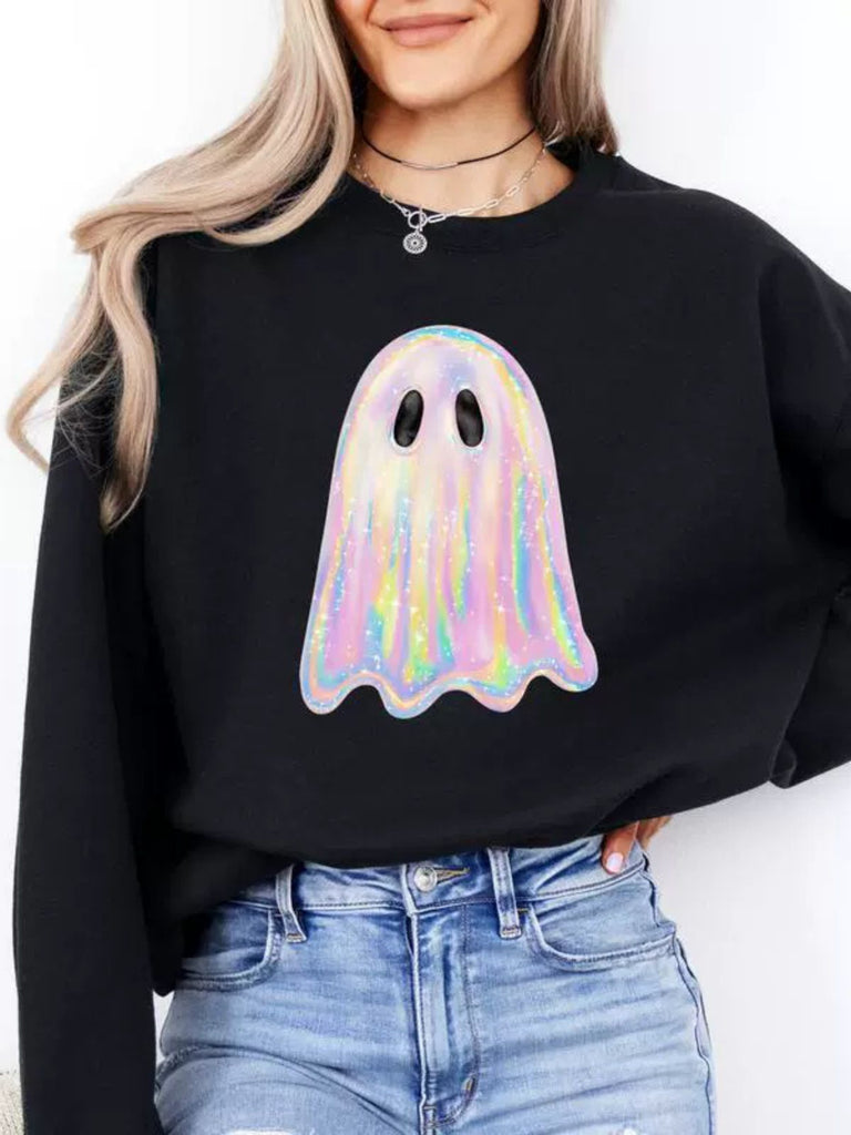 Felpa vintage con fantasma Halloween anni '80