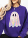 Felpa vintage con fantasma Halloween anni '80