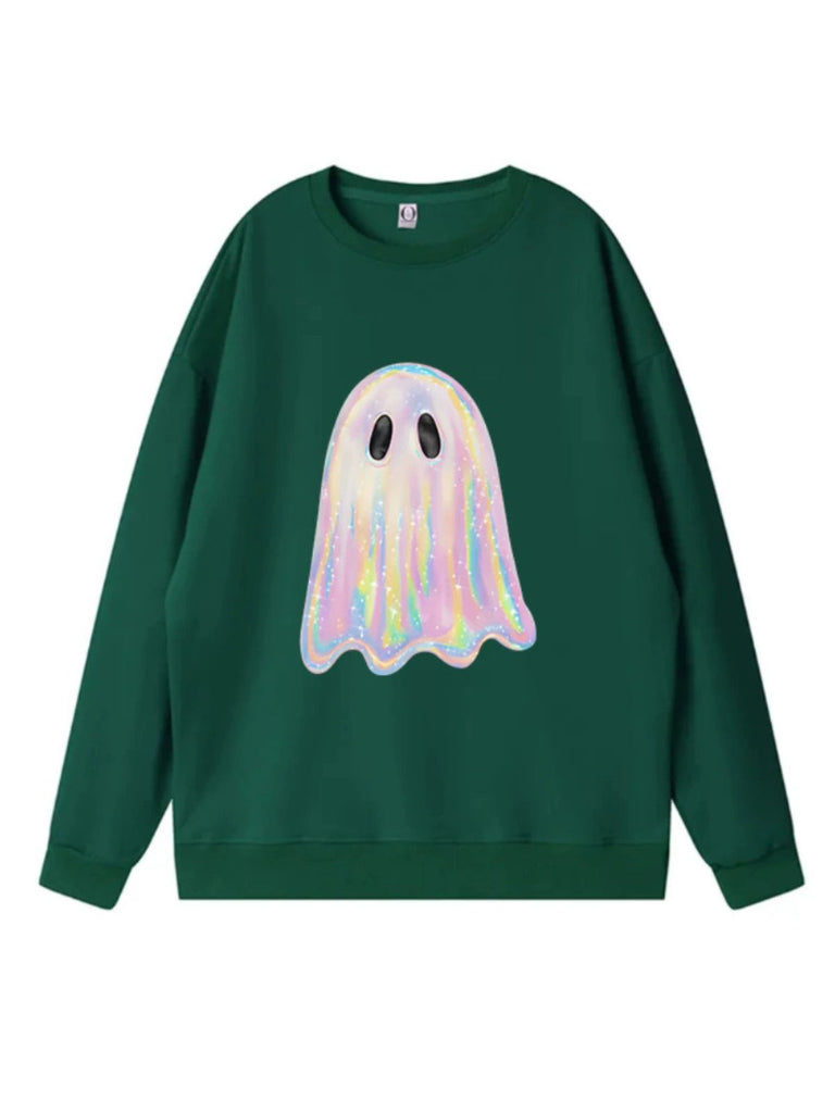 Felpa vintage con fantasma Halloween anni '80