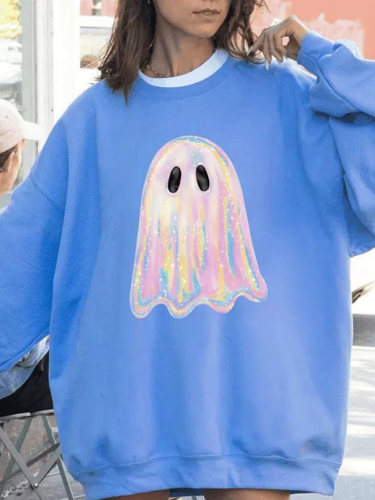 Felpa vintage con fantasma Halloween anni '80