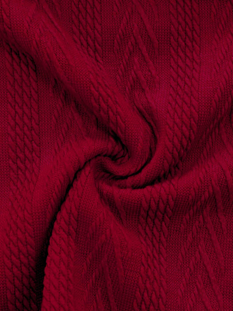 [Prevendita] Maglione a maglia con spalle scoperte rosso anni '50