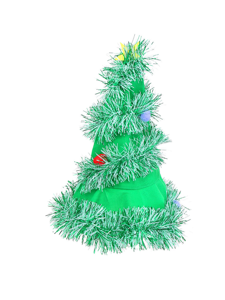 Completo abito a balze con albero di Natale verde anni '50