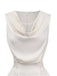 2PCS Top con scollo a cappuccio e pantaloni beige anni '50