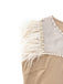 Abito da sirena con patchwork di perline e piume beige anni '30