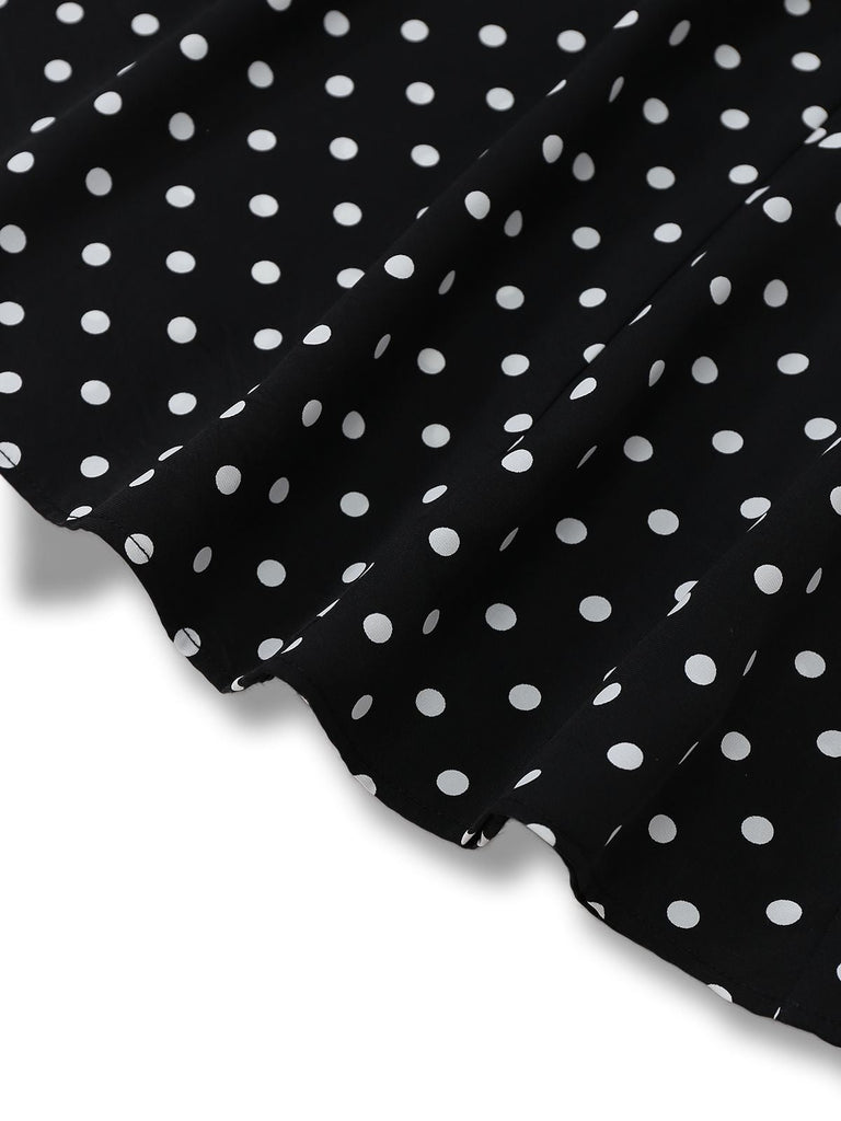 [Prevendita] Abito a pois con pizzo nero anni '30