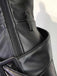 Pantaloni a gamba larga in pelle PU con cintura anni '80