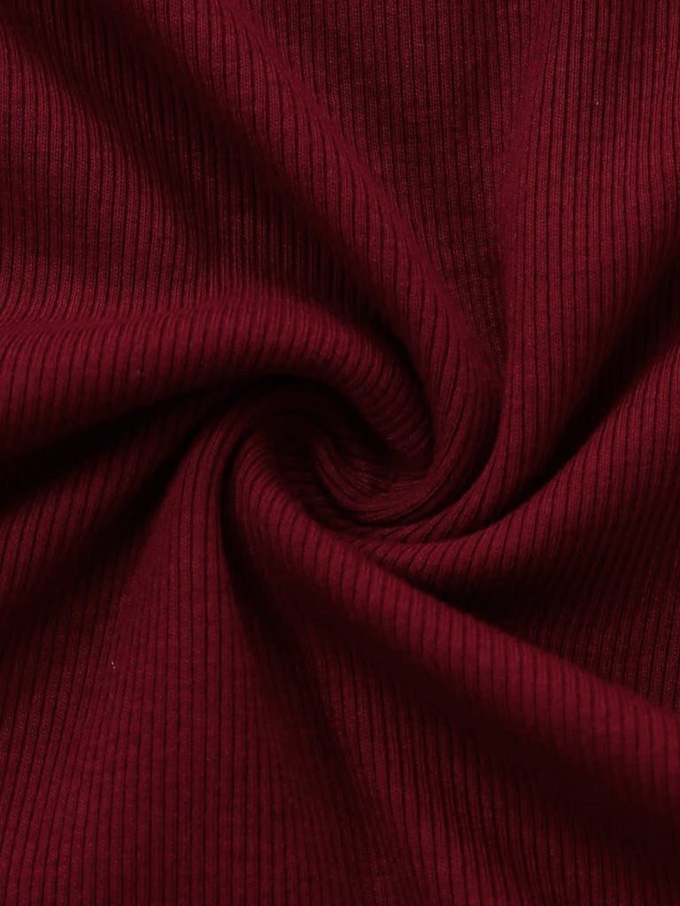 [Prevendita] Abito in maglia con fiocco spalle scoperte rosso anni '60