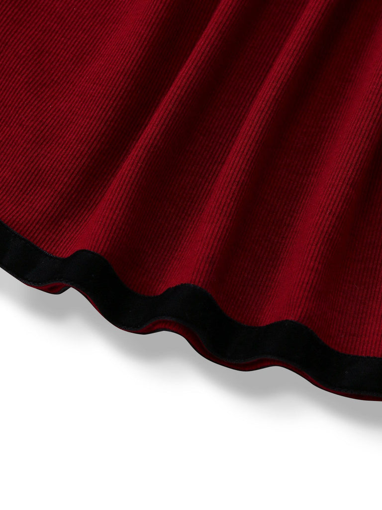 [Prevendita] Abito in maglia con fiocco spalle scoperte rosso anni '60