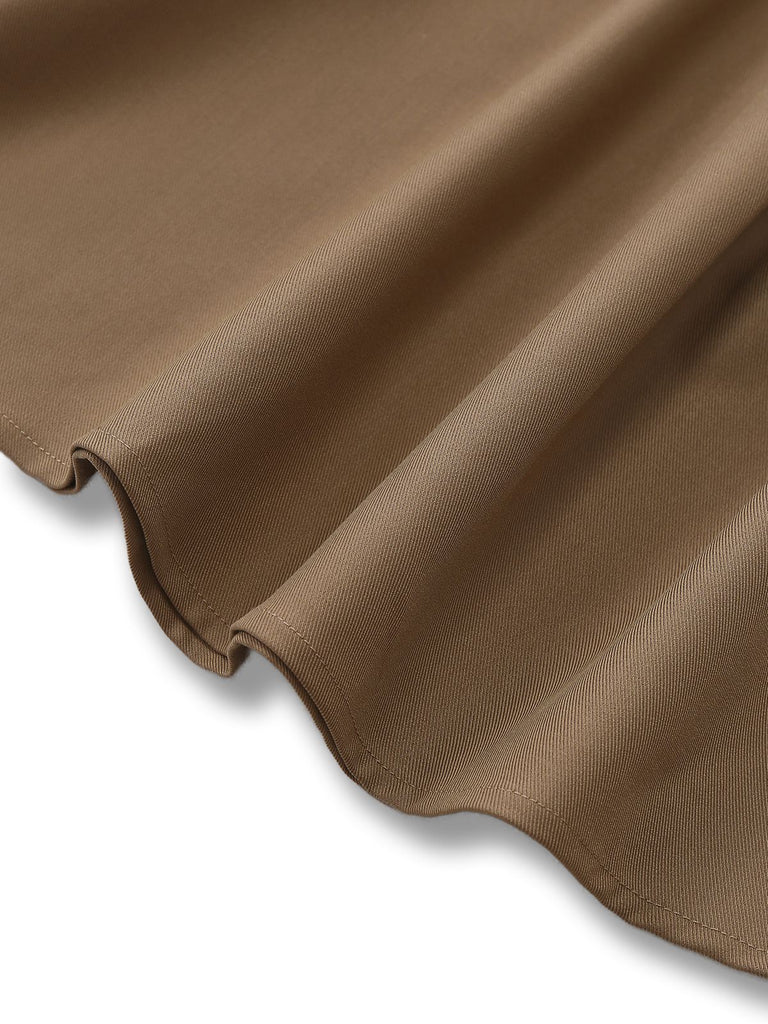 [Prevendita] Abito con cravatta staccabile e camicetta a righe cachi anni '30