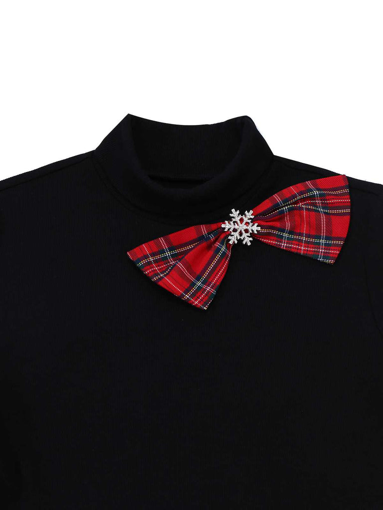 [Prevendita] Abito a quadri e spilla a forma di fiocco di neve natalizio anni '50