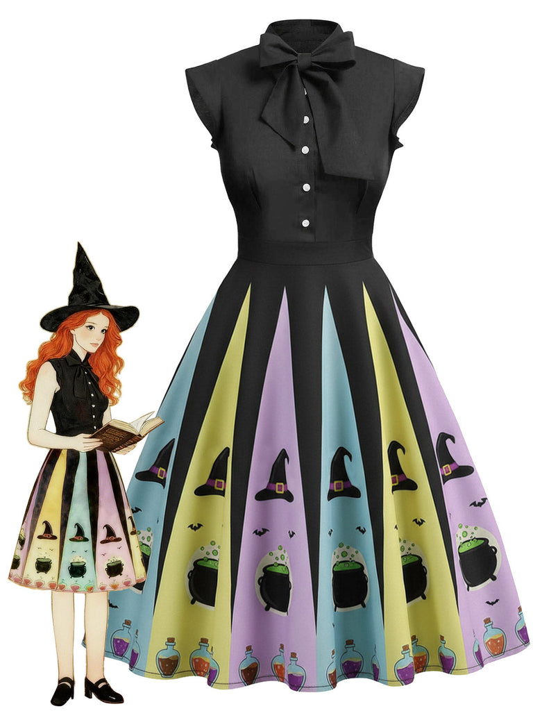 [Prevendita] Abito con pozione e cappello da strega Halloween anni '50
