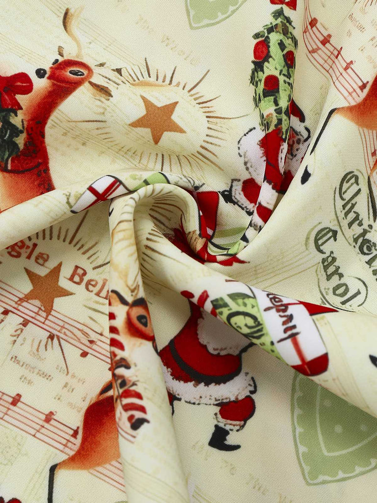 [Prevendita] Abito senza spalline con fiocco di Babbo Natale natalizi anni '50