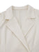 Cappotto in finta lana con bottoni di perle bianco anni '40