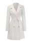 Cappotto in finta lana con bottoni di perle bianco anni '40