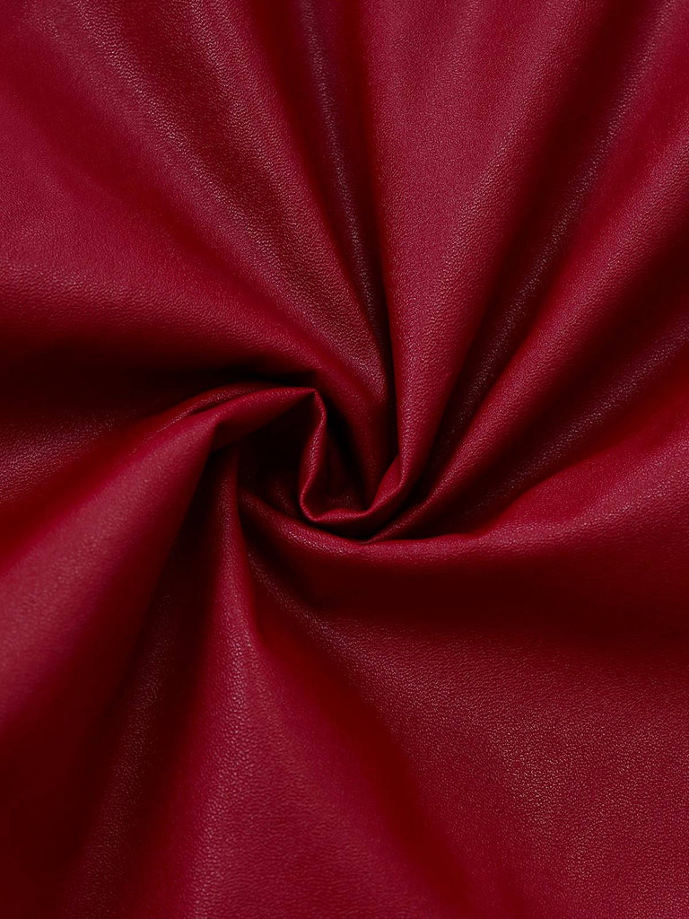 Cappotto con cappuccio in pelle e collo di pelliccia anni '50