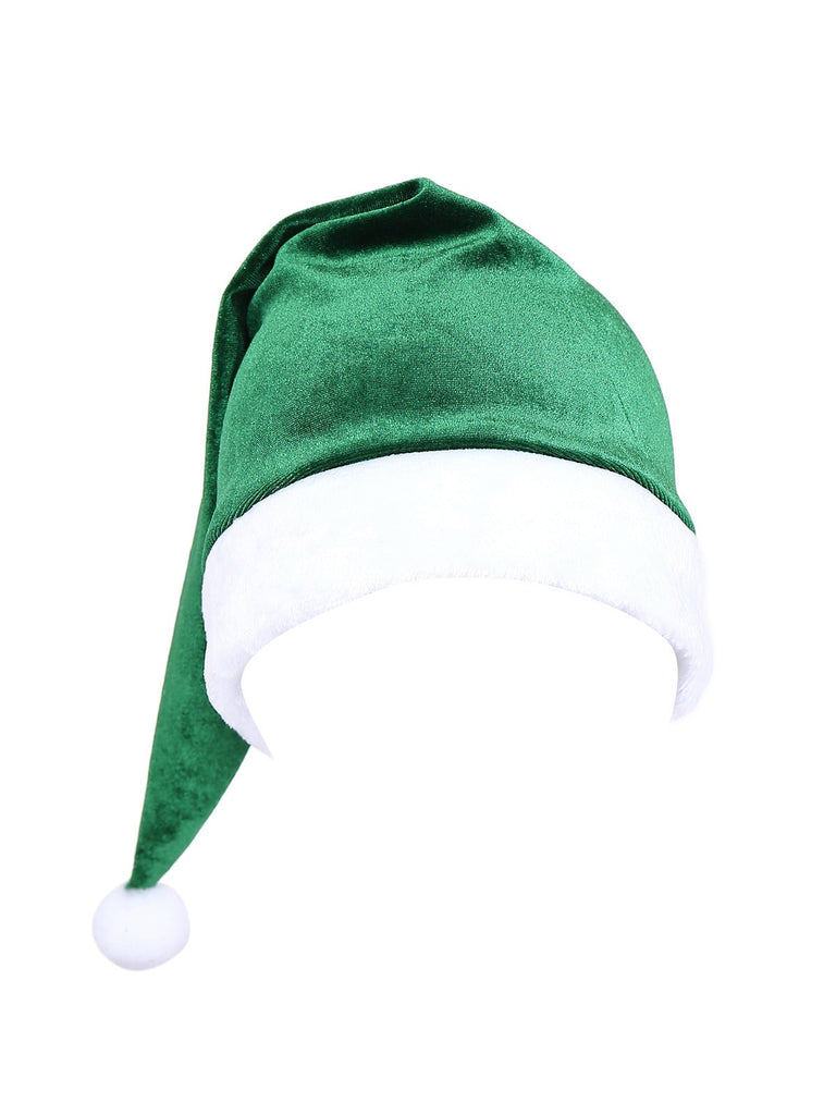 Abito a balze  in velluto con collo alto e fiocco verde anni '60