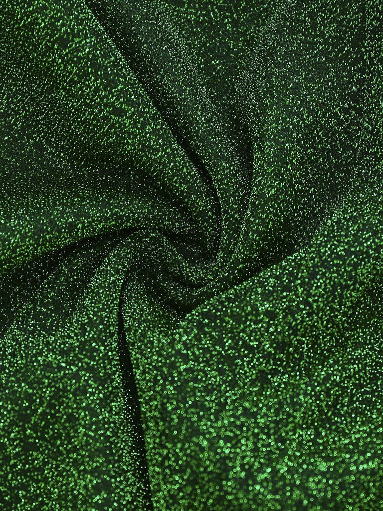 [Prevendita] Tuta lunga in finta rete tinta unita e scintillante verde anni '80