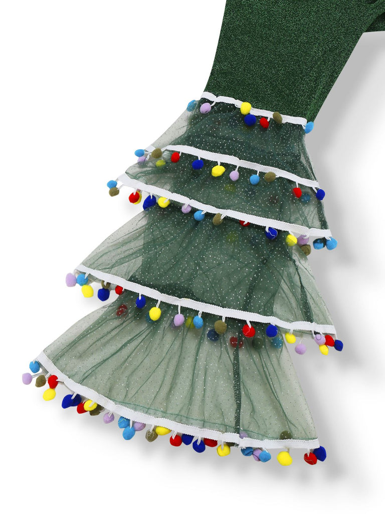 [Prevendita] Tuta lunga in finta rete tinta unita e scintillante verde anni '80