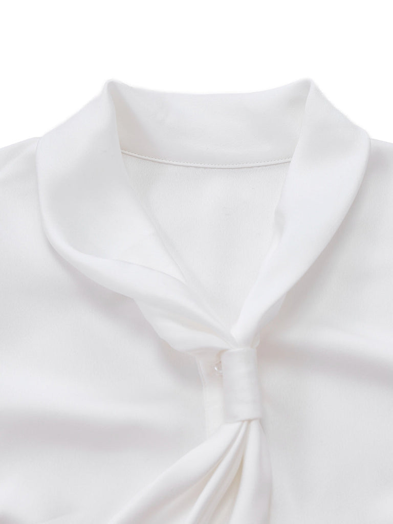 2PCS Camicetta e pantaloni a quadri bianco e nero anni '40