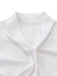 [Prevendita] Camicetta in raso con collo annodato bianco anni '40