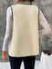 Gilet con tasca e rilegatura in finta lana beige anni '50