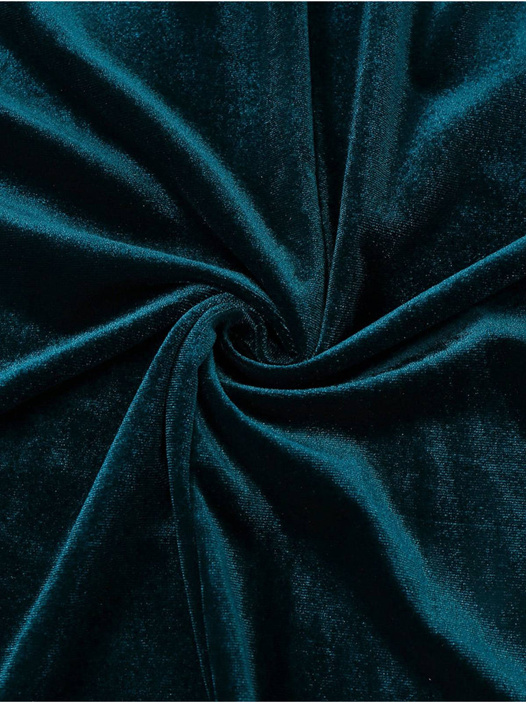 Blazer doppiopetto con revers in velluto tinta unita anni '80